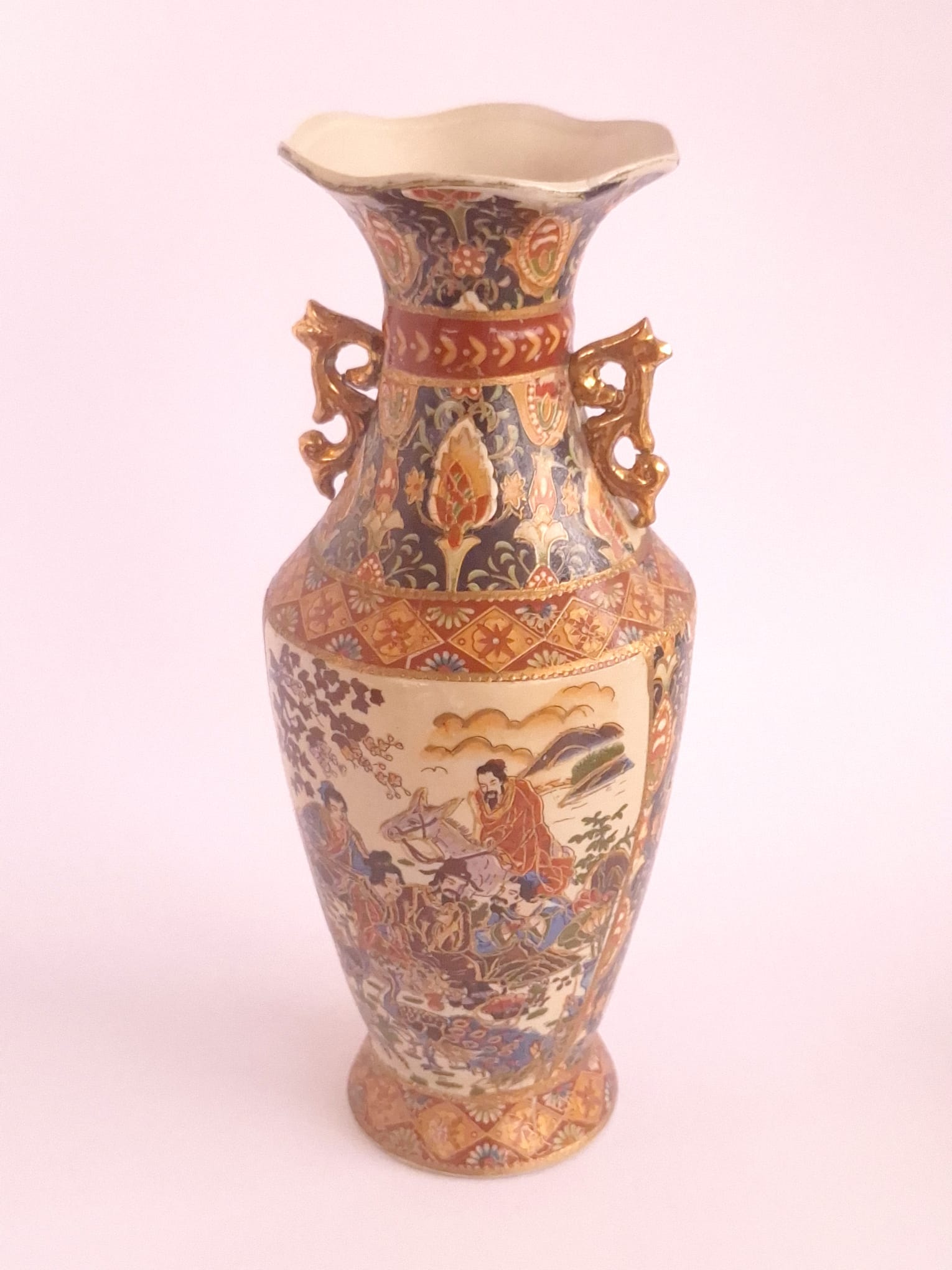 Chinese Satsuma-style vase
