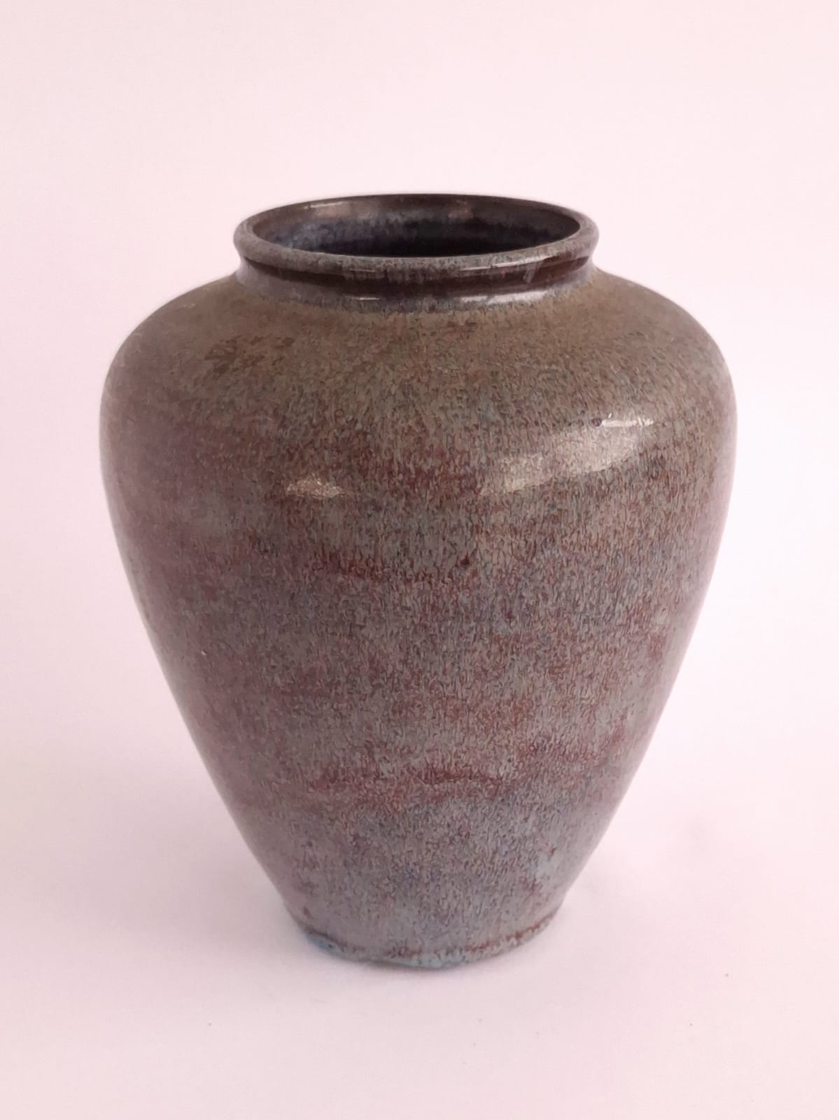 Grey studio pottery vase
