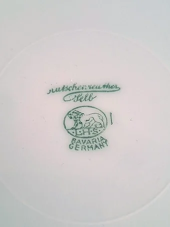 Green stamped mark reading Hutschenreuther Selb L.H.S. BAVARIA GERMANY