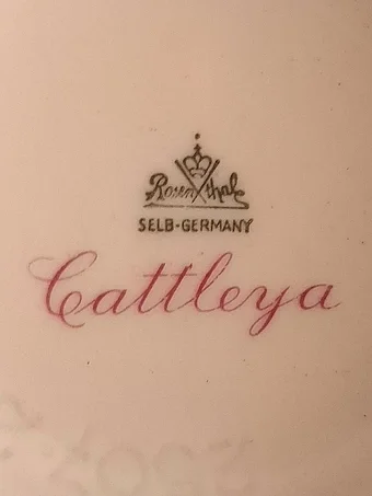 Green stamped mark with crown, reading Rosenthal SELB-GERMANY, with a dot above the crown indicating 1941