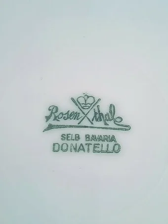 Green stamped mark with crown, reading Rosenthal SELB-BAVARIA DONATELLO