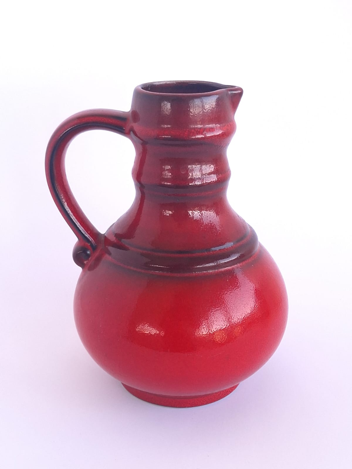 Red pitcher vase